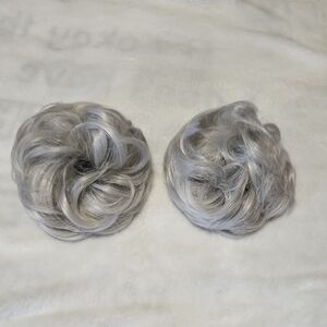 Silver Hair Bun Extensions